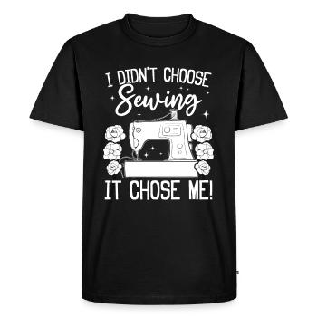 Je n’ai pas choisi la couture, c’est elle qui m’a choisie - Funny Sewing - T-shirt Premium bio Homme - noir - Devant - Nico (187cm)