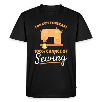 Prévision du jour 100% de chance de Couture - Couture - T-shirt Premium bio Homme - noir - Devant - Nico (187cm)