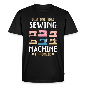 Juste une machine à coudre de plus, je vous le promets - Funny Sew - T-shirt Premium bio Homme - noir - Devant - Nico (187cm)