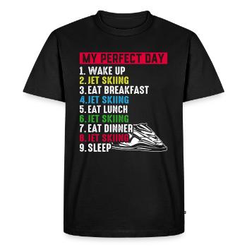 Jet Ski Lover Jet Ski My Perfect Day Jet Ski Day Plan - Men's Premium Organic T-Shirt - black - Front - Nico (187cm)