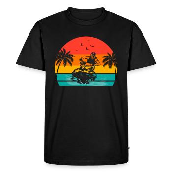 Jetskiing jet ski Jetski Lover Jetski Racing - Men's Premium Organic T-Shirt - black - Front - Nico (187cm)