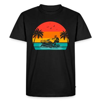 Jetskiing jet ski Jetski Lover Jetski Racing - Men's Premium Organic T-Shirt - black - Front - Nico (187cm)