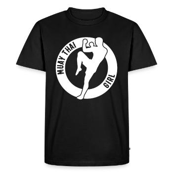 Fille de Muay Thai Combattante de Muay Thai - T-shirt Premium bio Homme - noir - Devant - Nico (187cm)