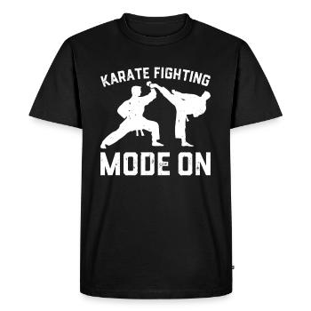 Karate Fighting Mode On - Karate Fighting - Men's Premium Organic T-Shirt - black - Front - Nico (187cm)