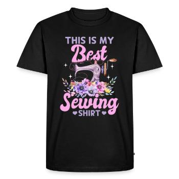 C’est ma meilleure chemise de couture Funny Sewing Lover - T-shirt Premium bio Homme - noir - Devant - Nico (187cm)
