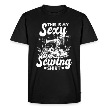 C’est ma chemise de couture sexy Funny Sewing Seamstre - T-shirt Premium bio Homme - noir - Devant - Nico (187cm)