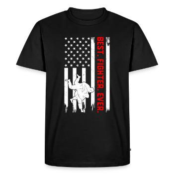 Judo Fighter Best Fighter Ever - Judo Martial Arts - Men's Premium Organic T-Shirt - black - Front - Nico (187cm)