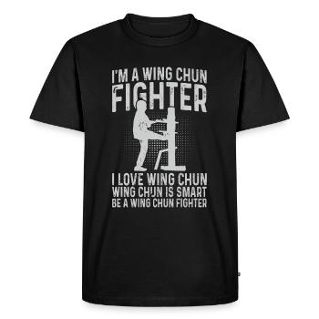 Je suis un combattant de Wing Chun. J’adore le Wing Chun - T-shirt Premium bio Homme - noir - Devant - Nico (187cm)