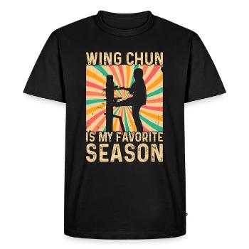 Le Wing Chun est ma saison préférée - Wing Chun Fighte - T-shirt Premium bio Homme - noir - Devant - Nico (187cm)