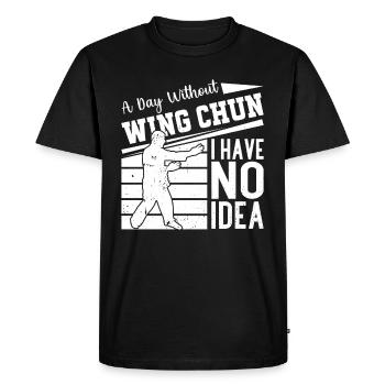 Une journée sans Wing Chun dont je n’ai aucune idée - Wing Chun - T-shirt Premium bio Homme - noir - Devant - Nico (187cm)
