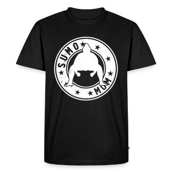 Sumo Fighter Mama Sumo Wrestler Sumo Mom - Men's Premium Organic T-Shirt - black - Front - Nico (187cm)