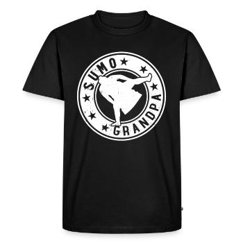Sumo Fighter Grandpa Sumo Wrestler Sumo Grandpa - Men's Premium Organic T-Shirt - black - Front - Nico (187cm)