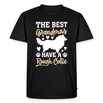 Grandma Rough Collie - Les meilleures mamies ont un Ro - T-shirt Premium bio Homme - noir - Devant - Nico (187cm)