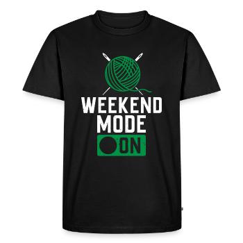 Mode week-end activé - Crochet - T-shirt Premium bio Homme - noir - Devant - Nico (187cm)