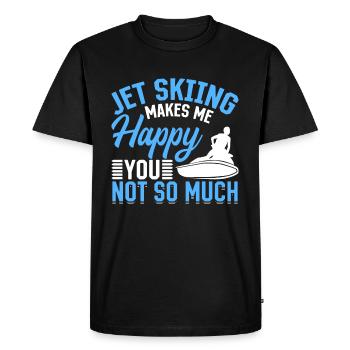Jetskiing makes me happy you not so much - Jetski - Men's Premium Organic T-Shirt - black - Front - Nico (187cm)