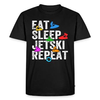 Eat Sleep Jetski Repeat - Jetskiing Jetski Lover - Men's Premium Organic T-Shirt - black - Front - Nico (187cm)