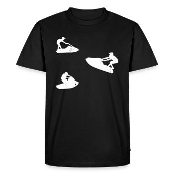 Jet Ski Silhouette Jet Skiing Jet Ski Driver - Men's Premium Organic T-Shirt - black - Front - Nico (187cm)