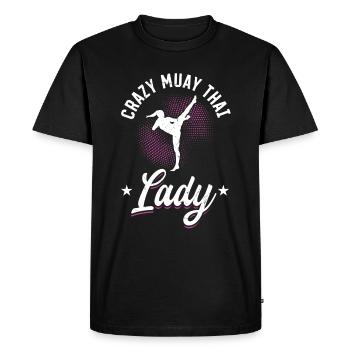 Folle Muay Thai Lady - T-shirt Premium bio Homme - noir - Devant - Nico (187cm)