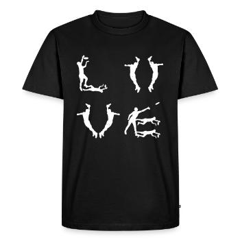 Disc Golfer Disc Golfing - Love Disc Golf - Men's Premium Organic T-Shirt - black - Front - Nico (187cm)