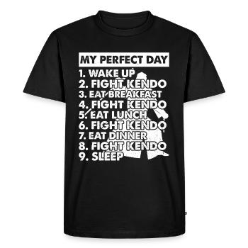 Kendo Fighter Kendo Wrestler - Plan du jour du Kendo - T-shirt Premium bio Homme - noir - Devant - Nico (187cm)