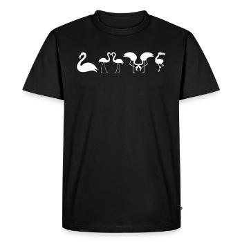 Flamingo LOVE Flamingo Lover Pink Flamingo - Men's Premium Organic T-Shirt - black - Front - Nico (187cm)