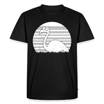 Flamingo Lover Flamingo Retro Flamingo Drôle - T-shirt Premium bio Homme - noir - Devant - Nico (187cm)