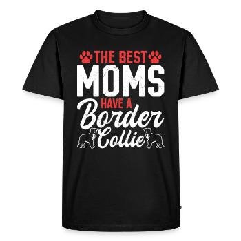 Les meilleures mamans ont un Border Collie - Border Collie - T-shirt Premium bio Homme - noir - Devant - Nico (187cm)
