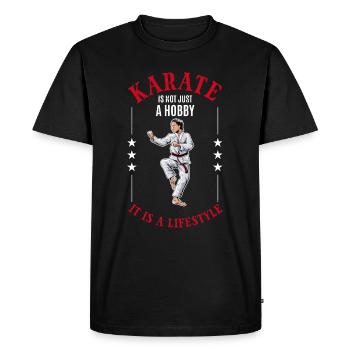 Le karaté n’est pas seulement un passe-temps, c’est un mode de vie - - T-shirt Premium bio Homme - noir - Devant - Nico (187cm)