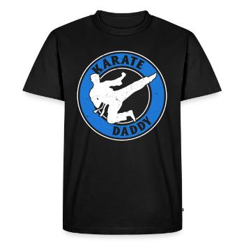 Karaté Papa Karaté Combattre Papa Karaté Combattant - T-shirt Premium bio Homme - noir - Devant - Nico (187cm)