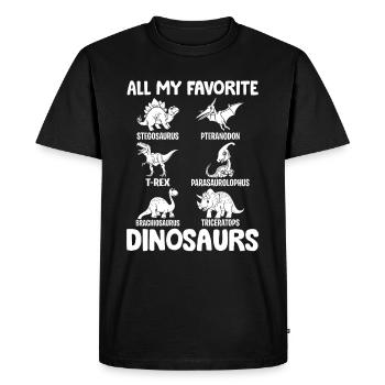 Tous mes dinosaures préférés - Dinosaur Lover Dino - T-shirt Premium bio Homme - noir - Devant - Nico (187cm)