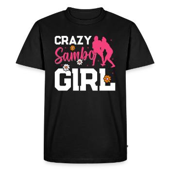 Crazy Sambo Girl - Sambo Wrestling Combat Sambo - Men's Premium Organic T-Shirt - black - Front - Nico (187cm)