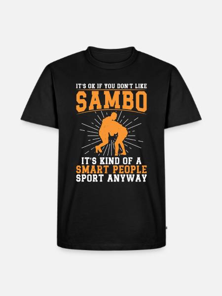 Sambo Zapaśnik Sambo Sztuki Walki Sambo Walka Sambo - Ekologiczna koszulka męska Premium - czarny
