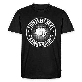 This is my sexy Sambo shirt Sambo Fighter Sambo - Men's Premium Organic T-Shirt - black - Front - Nico (187cm)