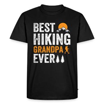 Meilleur grand-père de randonnée de tous les temps - Grand-père de randonnée en plein air - T-shirt Premium bio Homme - noir - Devant - Nico (187cm)