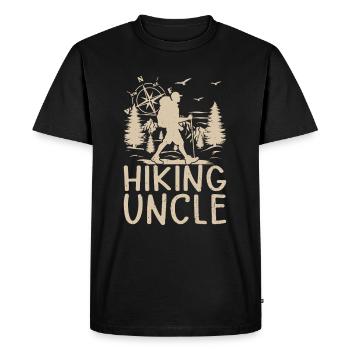 Randonnée Oncle Randonnée Amoureux de la randonnée Oncle Randonnée Montagne - T-shirt Premium bio Homme - noir - Devant - Nico (187cm)