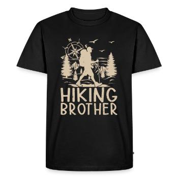 Randonnée Frère Randonnée Amoureux Randonnée Montagne - T-shirt Premium bio Homme - noir - Devant - Nico (187cm)