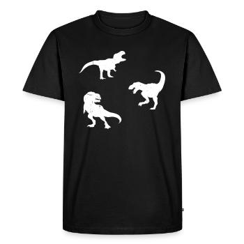 Silhouette de dinosaure T-Rex dinosaure - T-shirt Premium bio Homme - noir - Devant - Nico (187cm)