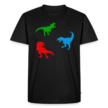 Silhouette de dinosaure T-Rex Silhouette de dinosaure - T-shirt Premium bio Homme - noir - Devant - Nico (187cm)