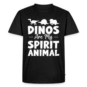 Les dinos sont mon animal spirituel - Dino Dinosaur Lover - T-shirt Premium bio Homme - noir - Devant - Nico (187cm)