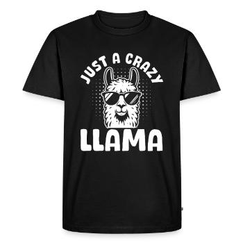 Llama Farmer Funny Llama Lover - Juste un fou - T-shirt Premium bio Homme - noir - Devant - Nico (187cm)