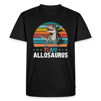 Dinosaure drôle Dino Lover - Team Allosaurus - T-shirt Premium bio Homme - noir - Devant - Nico (187cm)