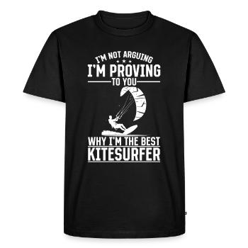 Kiteboarding - Im proving to you why I'm the best - Men's Premium Organic T-Shirt - black - Front - Nico (187cm)