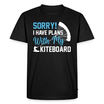 Watersports Kitesurfing - I have plans with my - Men's Premium Organic T-Shirt - black - Front - Nico (187cm)