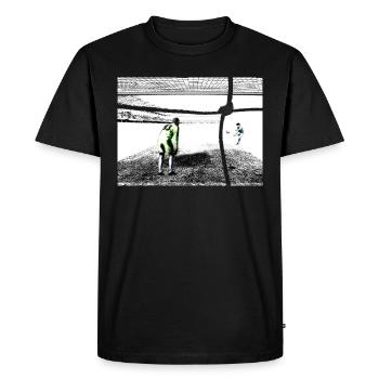 Championnat de football - Pénalité de dernière chance! - T-shirt Premium bio Homme - noir - Devant - Nico (187cm)