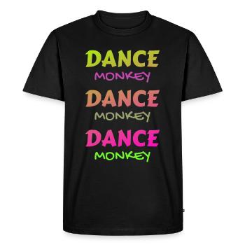 Dance Monkey colorful beautiful unique - Men's Premium Organic T-Shirt - black - Front - Nico (187cm)