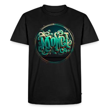 Argent Graffiti Thème 3 - T-shirt Premium bio Homme - noir - Devant - Nico (187cm)