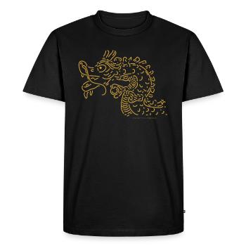 Dragon - Men's Premium Organic T-Shirt - black - Front - Nico (187cm)