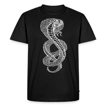 Cadeau de serpent - T-shirt Premium bio Homme - noir - Devant - Nico (187cm)