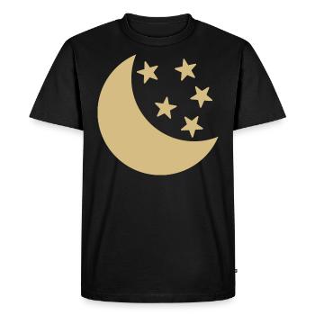 MOND UND STERNE - Männer Premium Bio T-Shirt - Schwarz - Vorne - Nico (187cm)