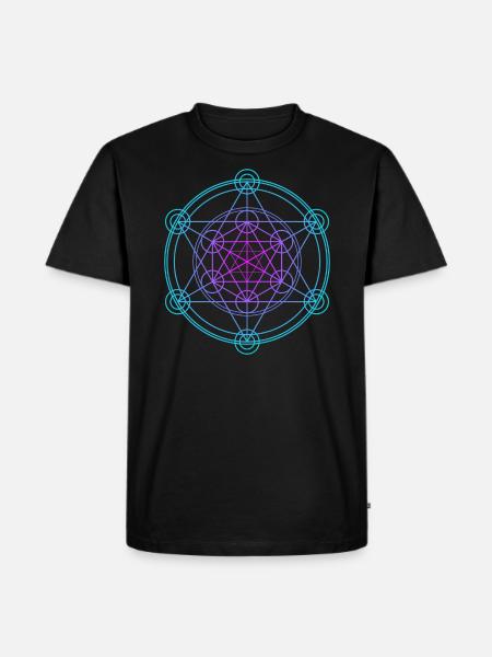 Merkaba Sacred Geometry - Men's Premium Organic T-Shirt - black